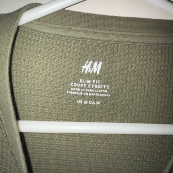 Army green longsleeve t shirt waffle - Picture 2 of 2